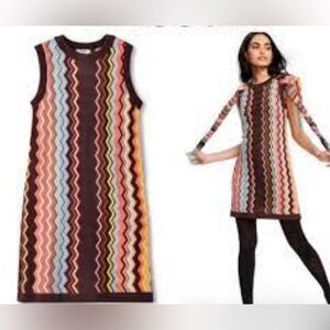 Vintage Missoni Target 20th Anniversary Collection Shift Dress Chevron Mod Small